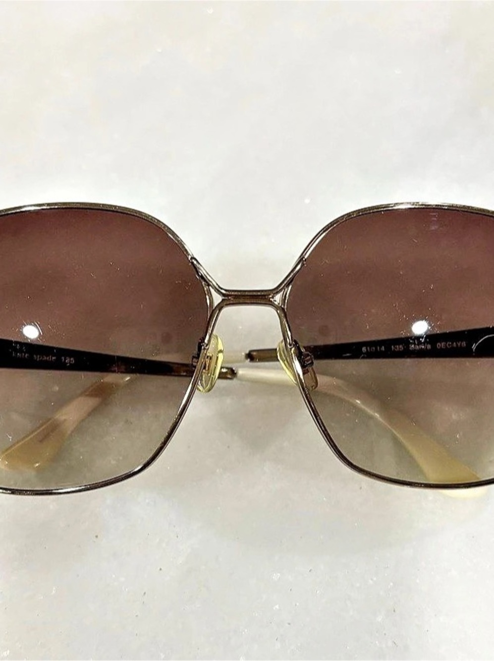 Kate Spade Oversized Square Sunglasses in Brown & Gold Like New